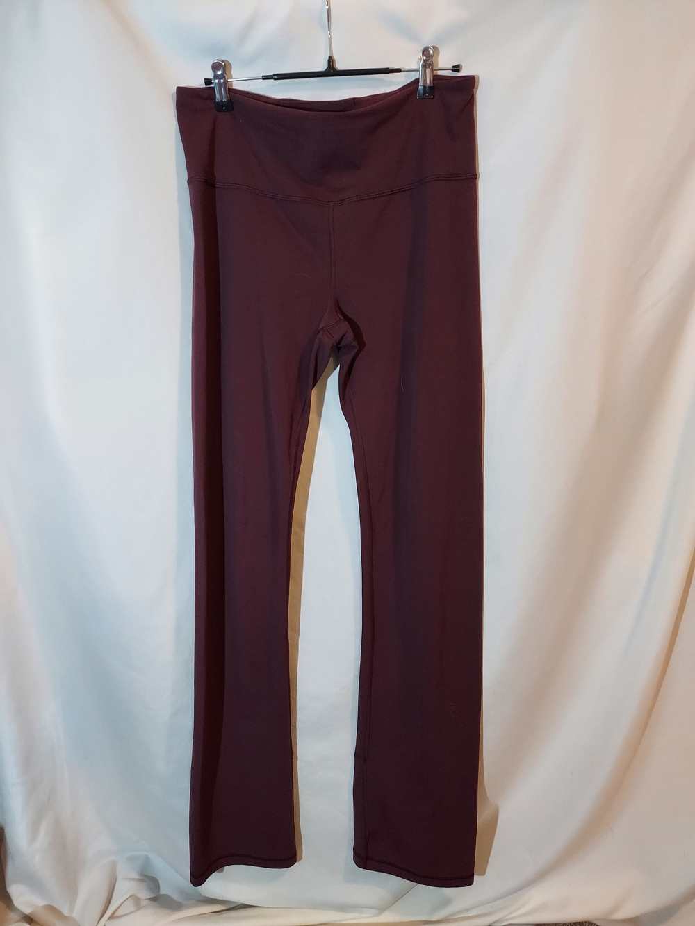 Athleta Elation High Rise Flare Pants Spiced Cabernet Burgundy Purple LT